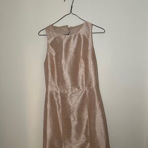 ALFRED SUNG Elegant Shimmer Midi Dress in Blush